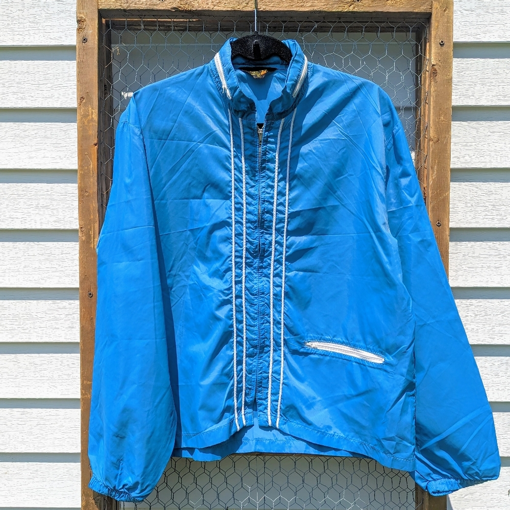 Vintage 1970s Nortex Life Windbreaker L Pocket Hood Retro Bohemian vtg